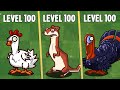 PvZ 2 Zombie Chicken Vs Zombie Turkey Vs Ice Weasel Zombie Level 100 Vs Plants