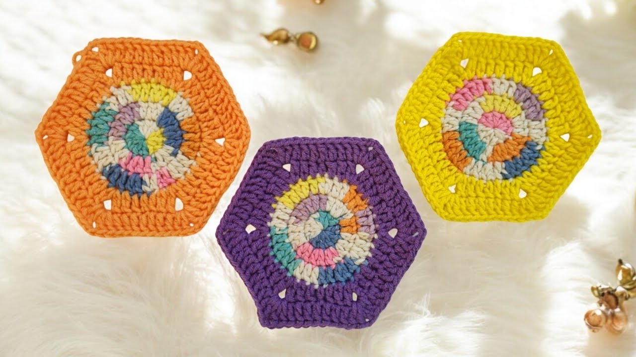 Altıgen Bonbon Motif Yapımı ve Motif Birleştirme