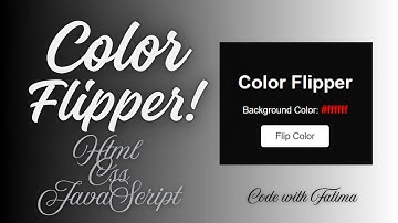 Color Flipper App using HTML, CSS & JavaScript | Beginner JavaScript Project