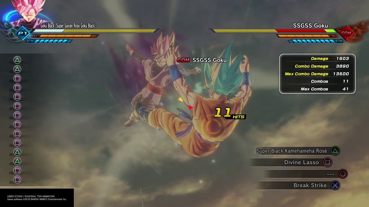 Dragon Ball Xenoverse 2 Super Saiyan Rose Goku Black Combos