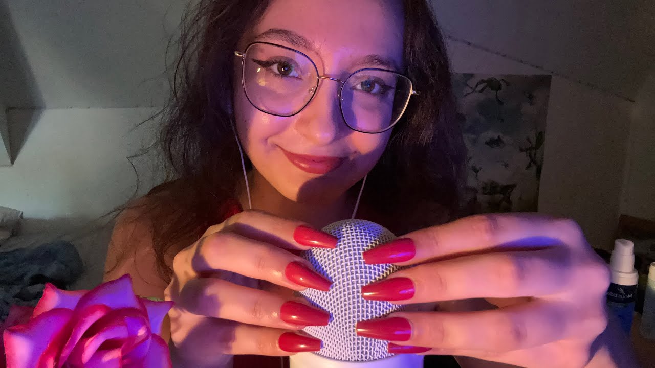 ASMR | Mic Scratching With & Without Cover ft Long Fake Nails 💅 - YouTube