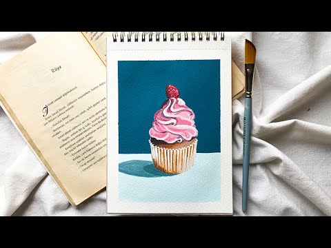 Easy Cupcake Painting With Acryılic For Beginners 