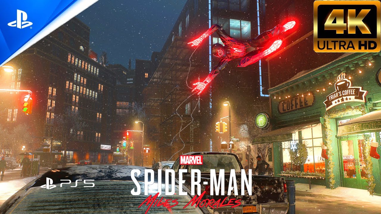 Spider-Man Miles Morales swinging p3