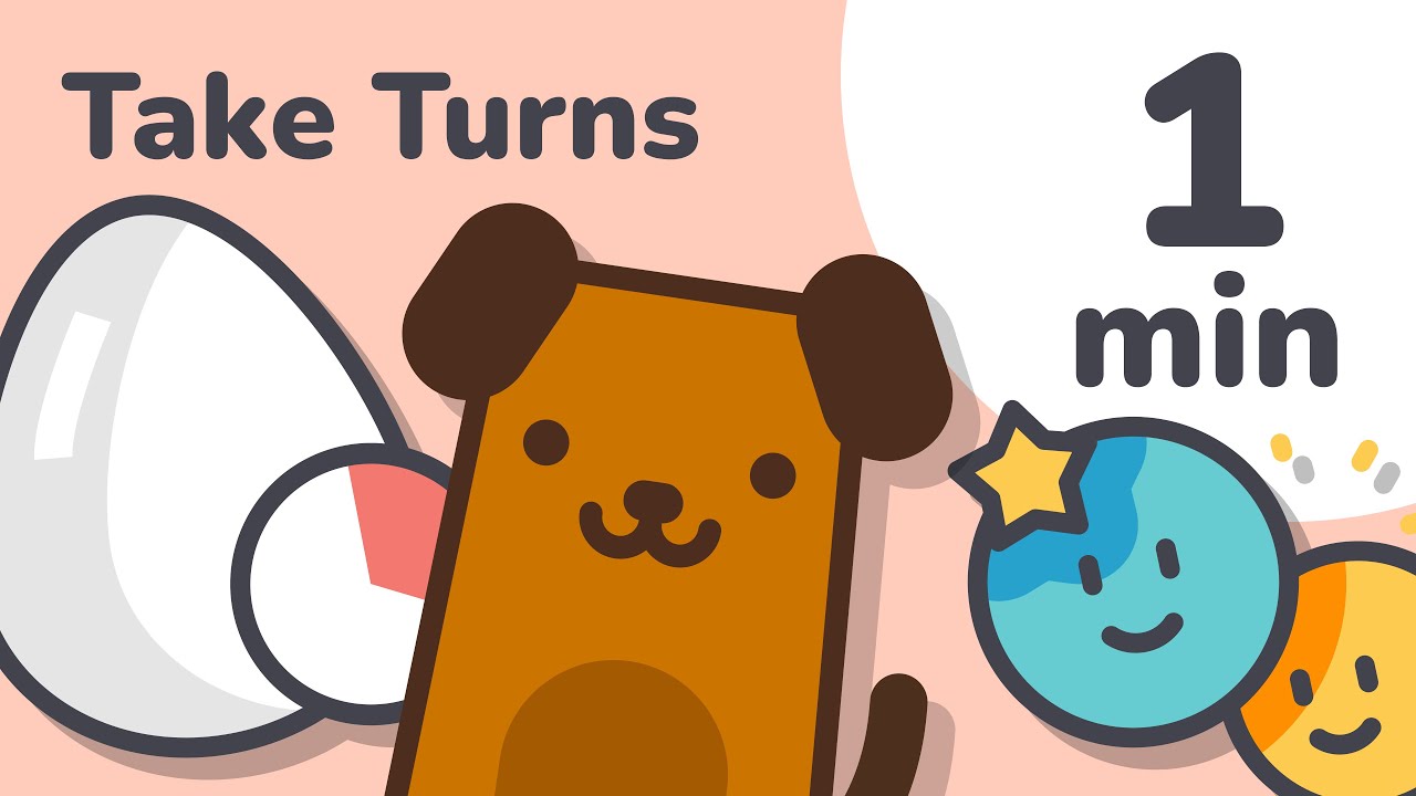 1 Minute Take Turns Timer for Kids (Visual Countdown)