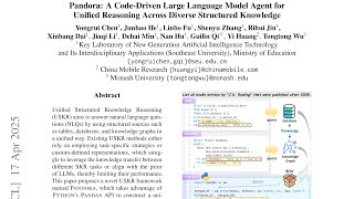 Pandora: A Code-Driven Large Language Model Agent for Unified Reasoning   Across Diverse Structured