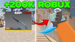 I Turned a TRASH Knife Into 200K ROBUX.. | BloxStrike Trading #1 screenshot 4