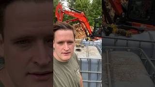 Turning an IBC tote into a firewood basket #firewood #woodsplitter #owtm