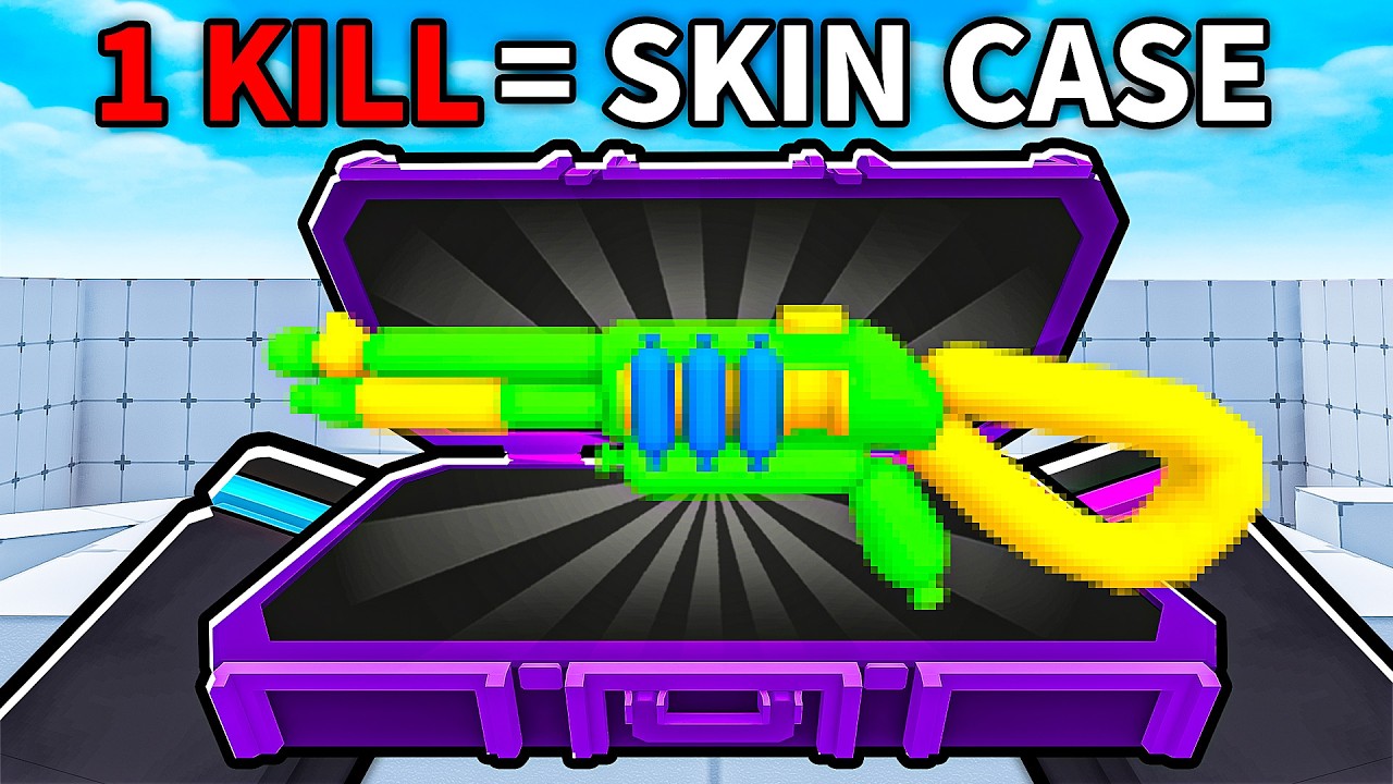 I unboxed a SKIN CASE after EVERY KILL in Roblox Rivals!