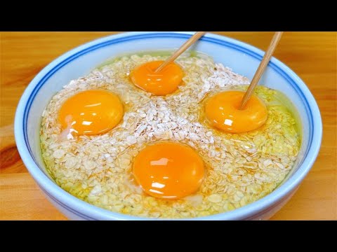 A recipe of  ， Add 4 eggs to the oatmeal, fluffy and soft, sweeter than cake