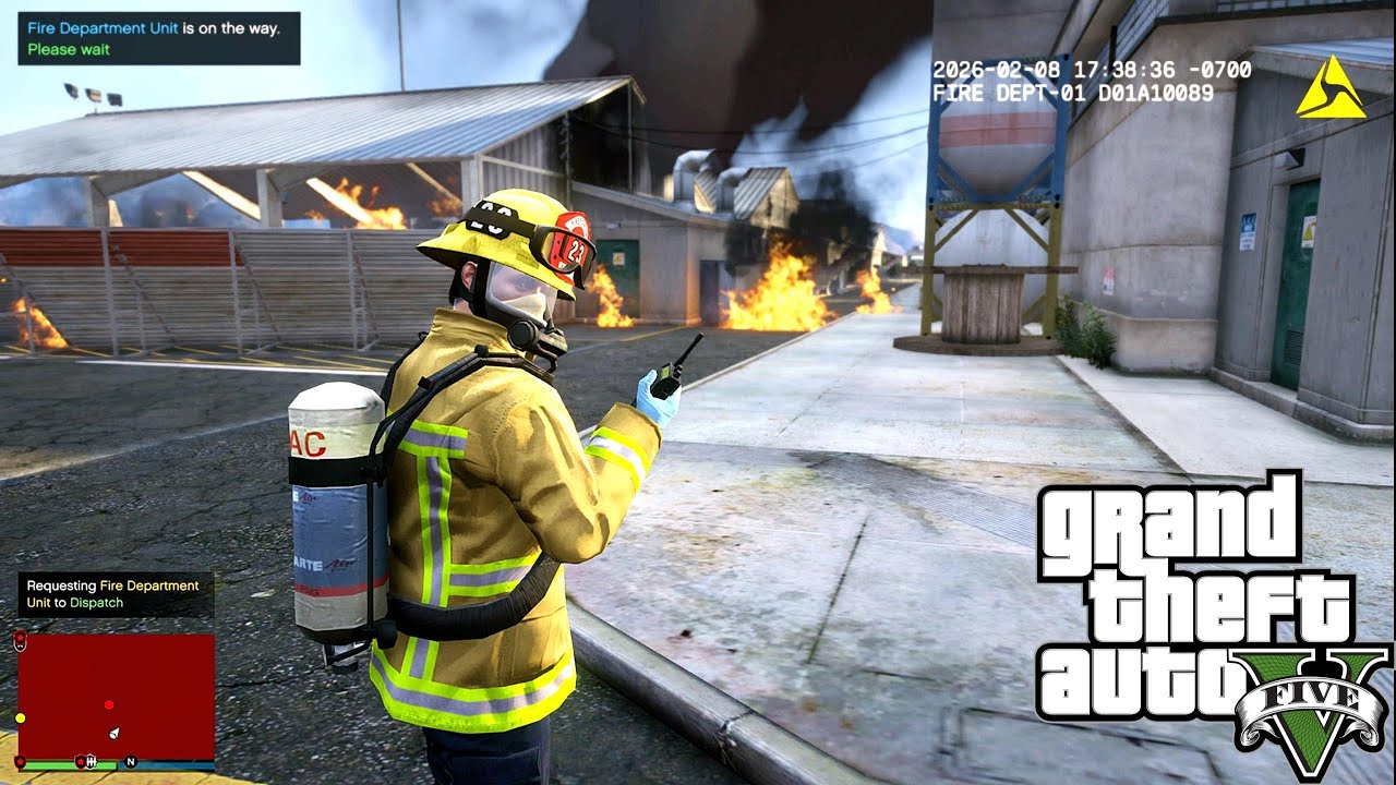 Inferno at the Warehouse | Realistic Fire Rescue Mission – GTA V