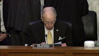 Grassley Opening Remarks at Senate Judiciary Executive Business Meeting