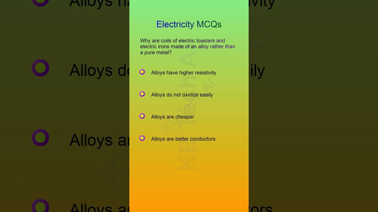 TOP 50 MCQ Electricity 13