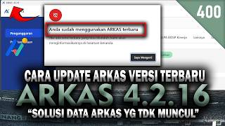TERBARU !! Cara Update ARKAS ke Versi 4.2.16 Langsung dari Aplikasi (100% Mudah, Cepat & Berhasil)
