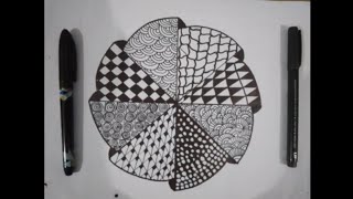 How to draw Pinwheel Zentangle