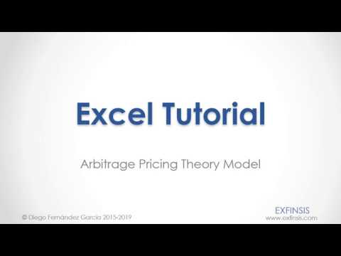 Excel Tutorial. APT Arbitrage Pricing Theory Model
