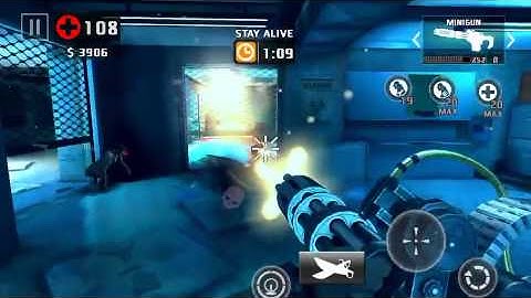 Dead trigger 2 Area 51 & minigun level 58 gameplay iOS on hard. TDU 55+