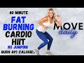 40 MINUTE FAT BURNING CARDIO HIIT |  LOW IMPACT | NO REPEATS |  Burn 497 Calories*! 🔥