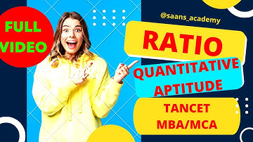 Tancet MBA MCA | Quantitative Aptitude | RATIO  |#tancet #tancetcoaching #tancetmca#tancet2022 #mca