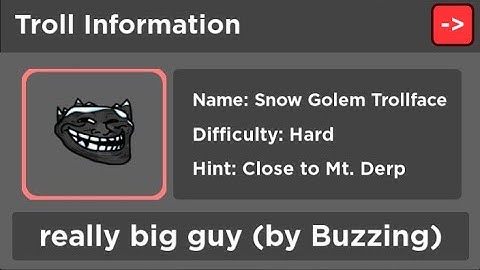 Find The Trollfaces Rememed - How to get Snow Golem Trollface (Read Desc)