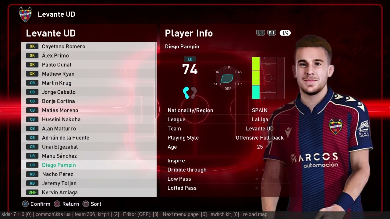 Levante UD 2025/2026 Facepack PES 2021-SPFL2026