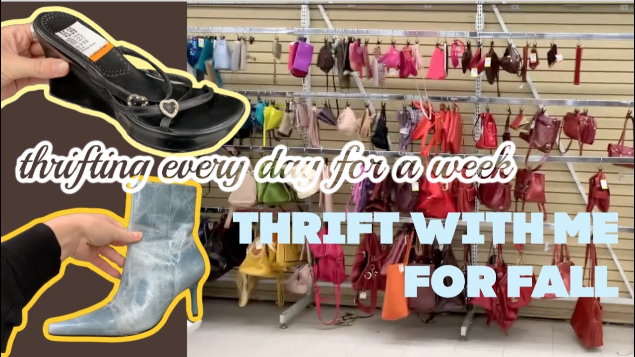 THRIFT WITH ME FOR A WEEK ~ NEW FALL WARDROBE ~ mini skirts, designer blazers & the coolest shoes
