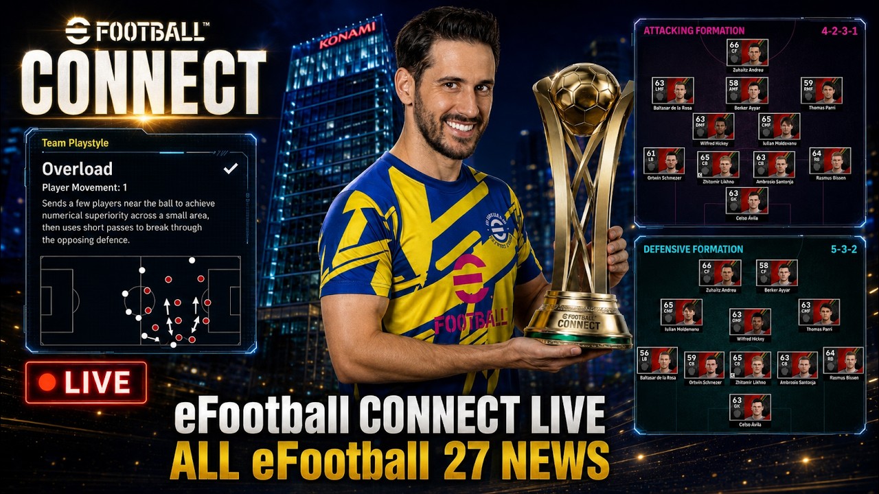 WATCH eFootball CONNECT WITH ME! 🔴 ALL eFootball 27 NEWS LIVE + REACTIONS 🔥