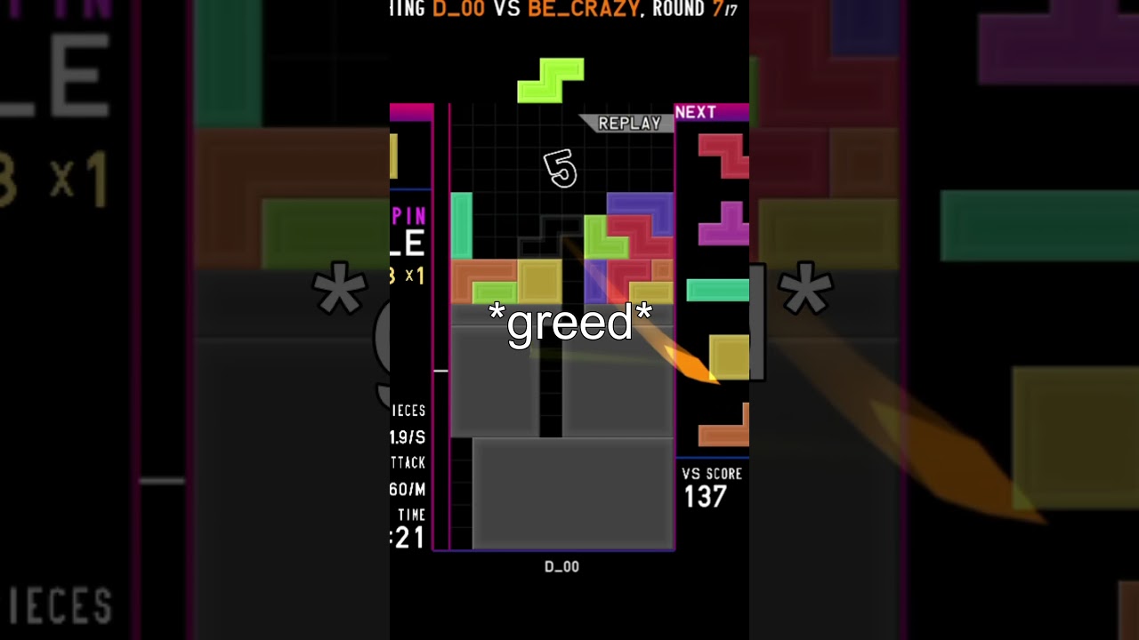TETR.IO Tetra League Greedy SURVIVAL