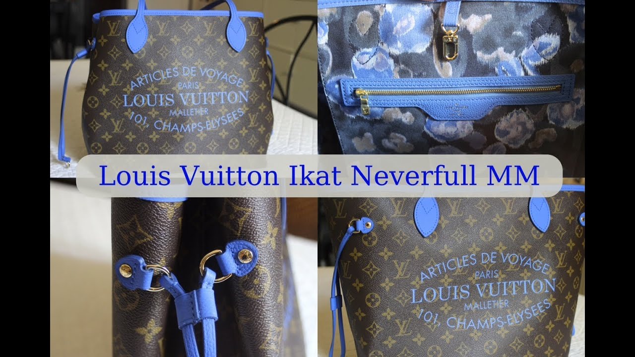 Louis Vuitton Ikat Neverfull MM in Grand Bleu - Domesticated Me