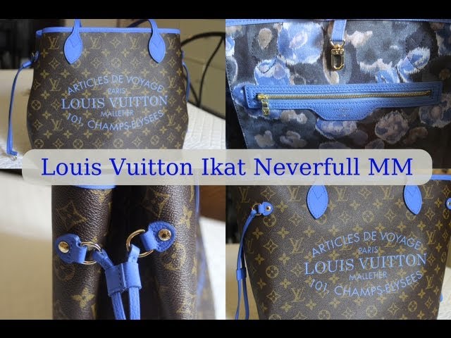 Louis Vuitton Monogram Grand Bleu Ikat Neverfull MM