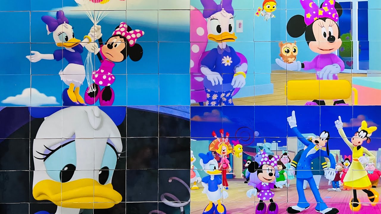 4 x Minnie Mouse and Daisy Duck 🎀 Jigsaw Puzzles for Kids and Toddlers ...