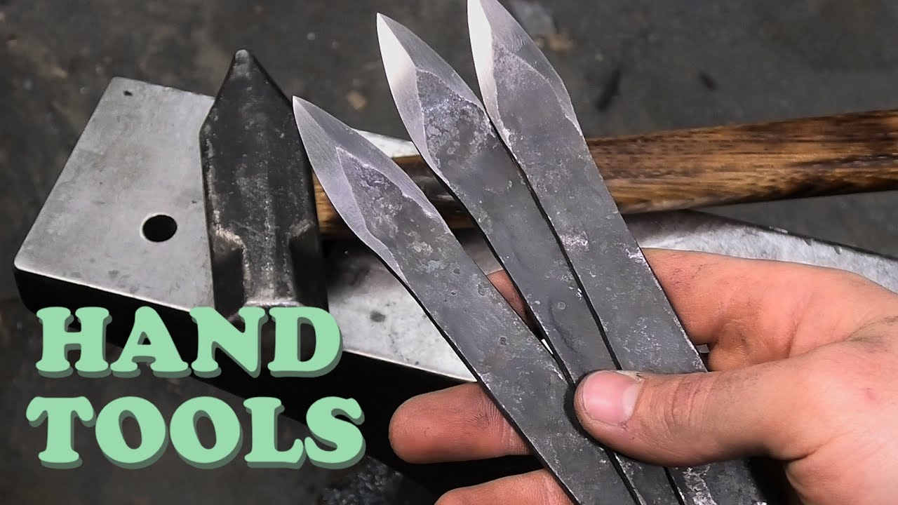 Forging Throwing Knives with No Power Tools!!
