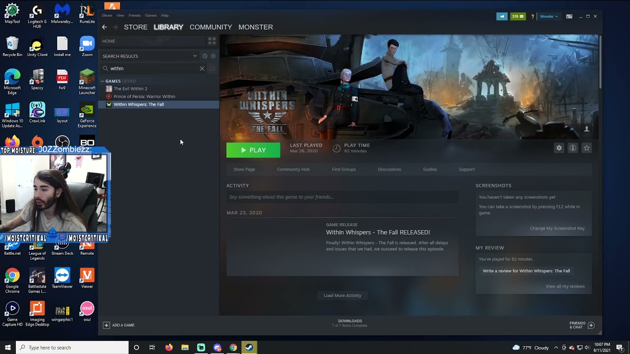 moistcr1tikal Stream September 11, 2021 Bad Games Night
