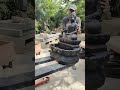 Handling 3 feet abhaya mudra buddha water fountain at stonemart  stone buddha waterfall