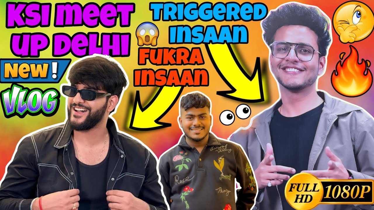 KSI Meetup Delhi 2026 😱 | Fukra Insaan & Triggered Insaan Live Vlog | Dilli Haat Pitampura