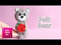 DIY: Cute Bear Felt Keychain Plush | Kawaii Craft | Felt Craft.