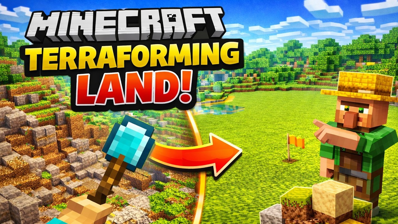 Terraforming Minecraft Land | EazySpawn | EP 1