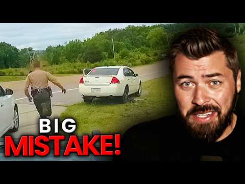 Woman Suddenly Flees Moments After Cop Changes Her Tire