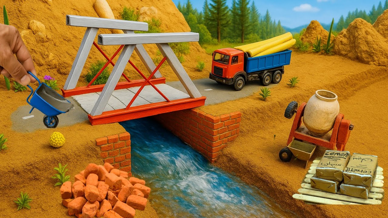 ghtning Destroyed The Bridge - Construction of Strong Steel Frame Bridges for Heavy-duty Trucks 