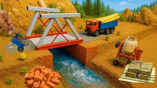 ghtning Destroyed The Bridge - Construction of Strong Steel Frame Bridges for Heavy-duty Trucks 