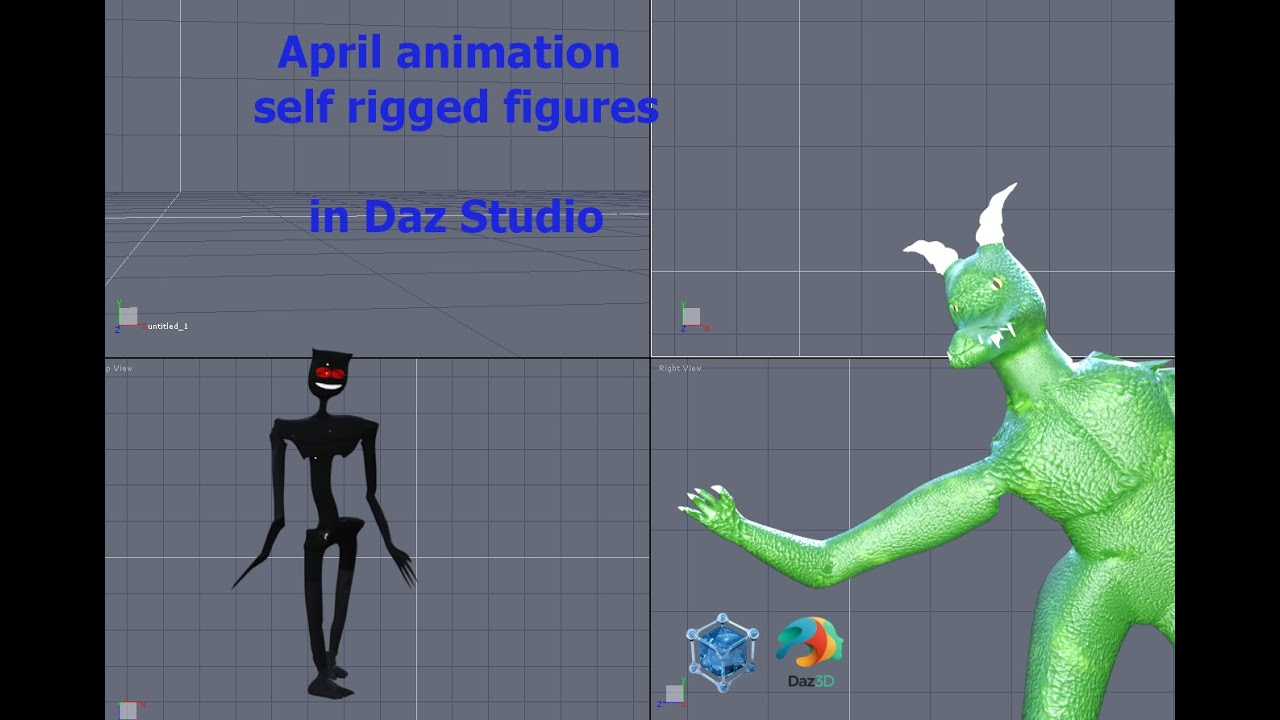 Animating rigged figures in Daz Studio - YouTube