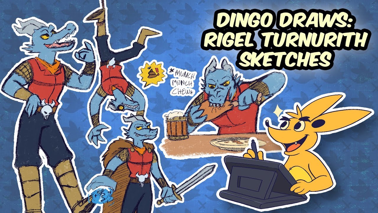 Dingo Draws: Rigel Sketches [Time Lapse Drawing] - YouTube