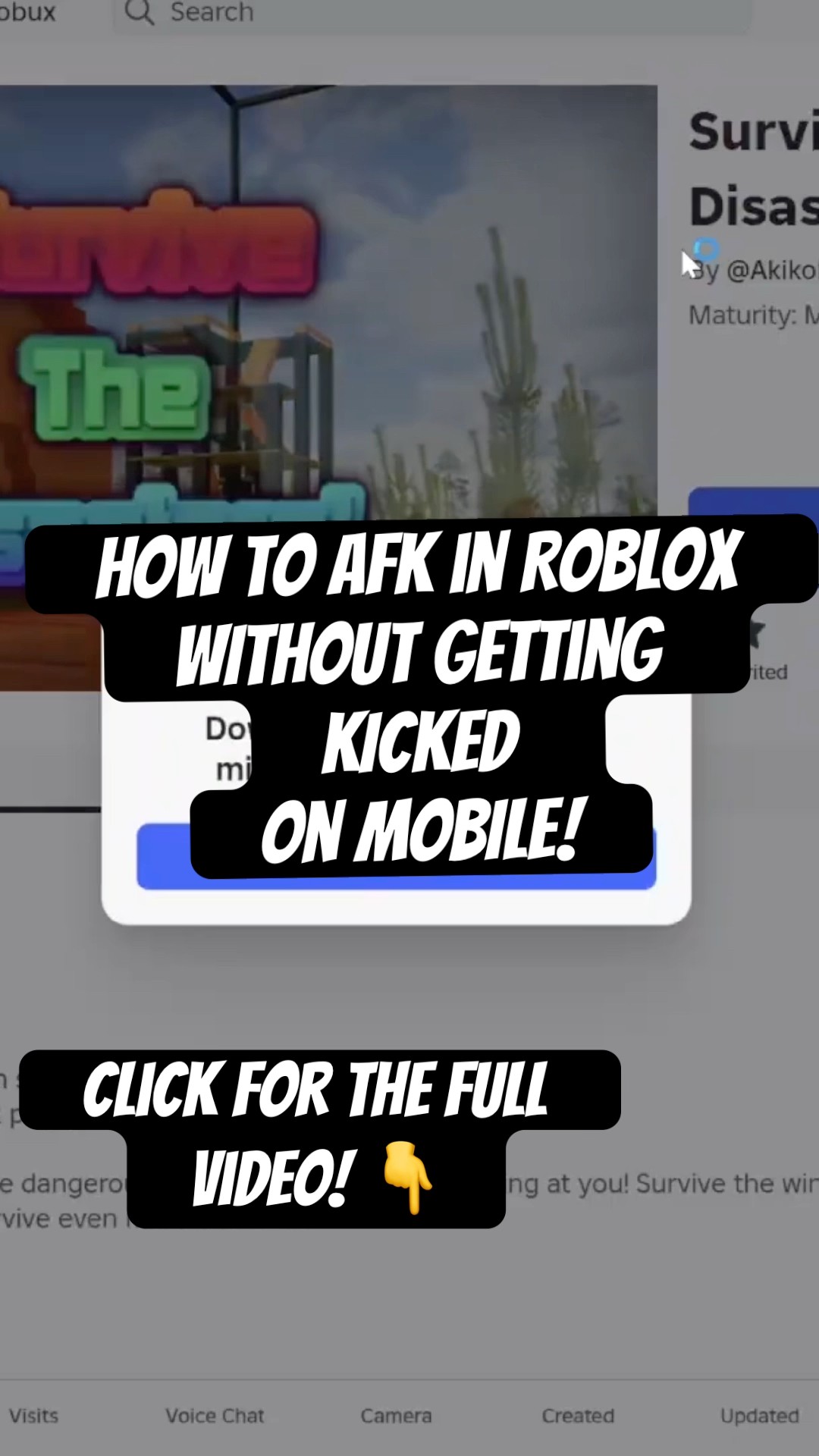 How To AFK In Roblox WITHOUT Getting KICKED On MOBILE 2026 Roblox Oardefault 