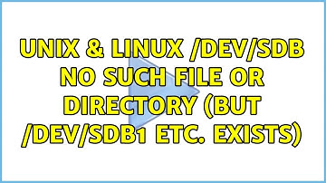 Unix & Linux: /dev/sdb: No such file or directory (but /dev/sdb1 etc. exists) (2 Solutions!!)
