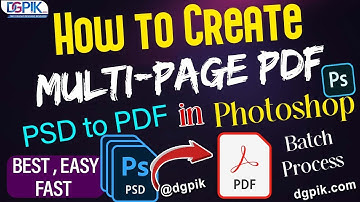 How to Create MULTI PAGE PDF in Photoshop - PSD to PDF in Photoshop