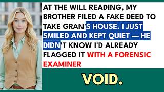 At the Will Reading, My Brother Filed a Forged Deed To Steal Gran's House Right Out From Under Me...