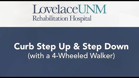 Curb Step Up & Step Down with a 4-Wheeled Walker