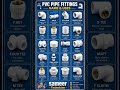 PVC Pipe Fittings Name & Uses | Plumber Knowledge 🔧💧#shorts #youtubeshorts