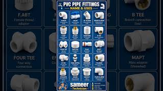 PVC Pipe Fittings Name & Uses | Plumber Knowledge 🔧💧#shorts #youtubeshorts