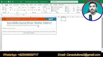 New Perspectives Excel 2019 | Module 3: End of Module Project 2 | #SandhillsSandRiverWaterDistrict