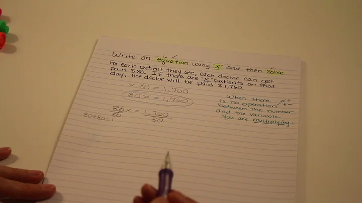 Ms. Reynolds' "How to" Write an equation using a v...